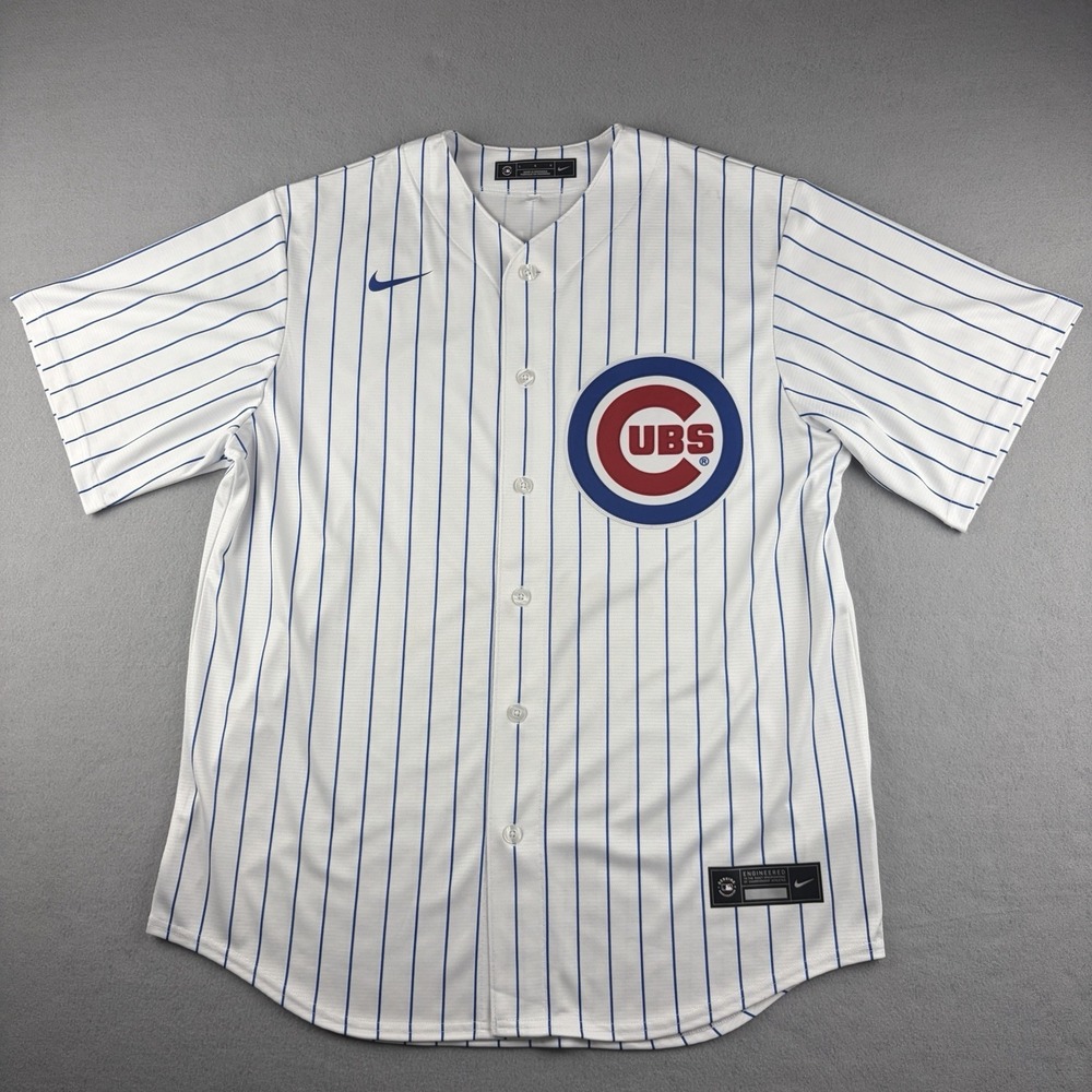 Nike Chicago Cubs Kyle Tucker #30 MLB Home Pinstripe Jersey Men's Large